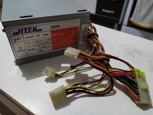 Imagem 2 de 8 de Fonte Atx De Pc 250w Jitek 115/230v 50/60hz