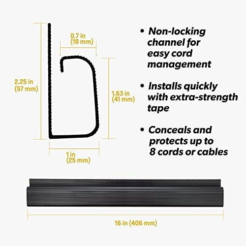 Simplecord Organizador Cable Escritorio Canal 5 Camino Kit