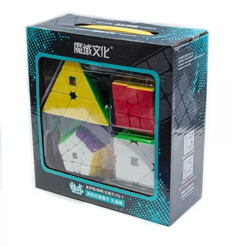 Kit 4 Cubos Mágico Pyraminx Megaminx Skewb Square Envio Ja