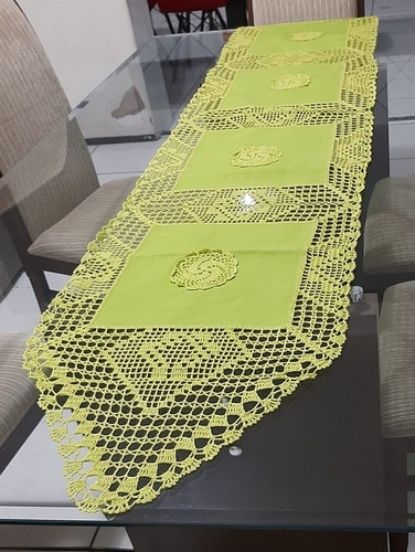Kit C5 Caminhos Mesa Crochê 6 Cadeiras Sortidos Revenda