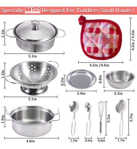 Juguetes De Cocina Para Niños, Set Accesorios 11 Piezas Color