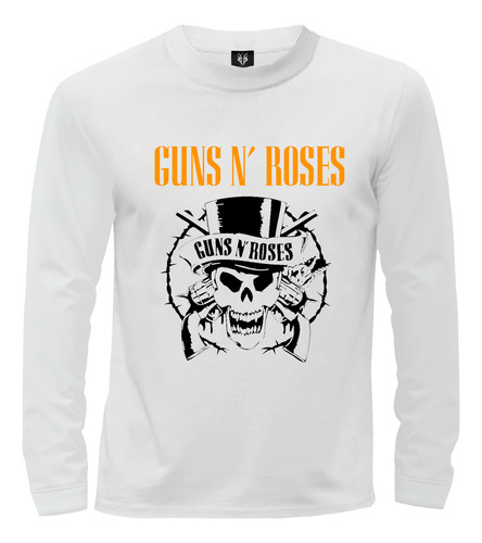 Camiseta Camibuzo Rock Guns N' Roses Calavera