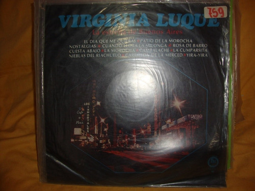 Vinilo Virginia Luque La Estrella De Buenos Aires T2