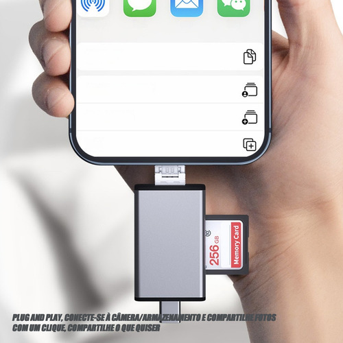 Adaptador De Cartao De Memoria Para Apple Type-c Micro Sd Tf