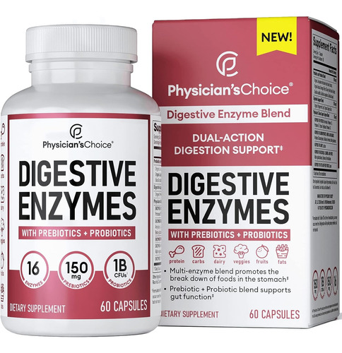 Physician's Choice 16 Enzimas Digestivas X 60 Cáps