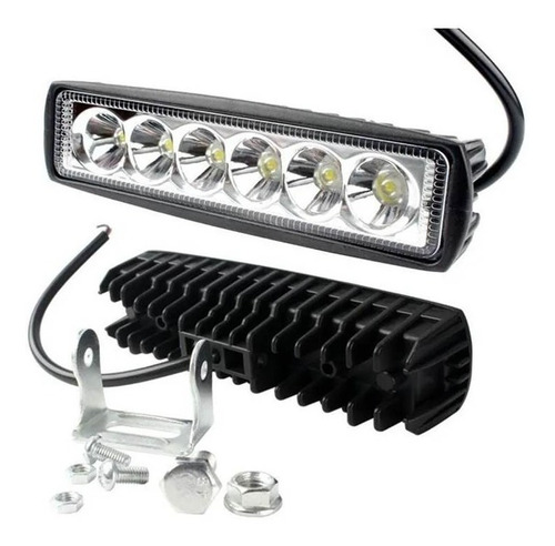 Faros Led Auxiliar Barra 6 Led Cree 18w Auto Camión Agro 