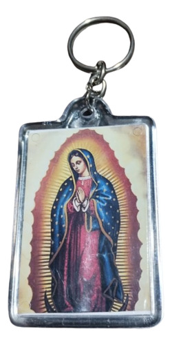 Llavero Virgen De Duadalupe De Acrilico Con Dos Fotos N 1