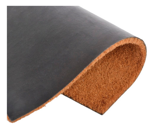 Felpudo Coco Alfombra Entrada Goma Decorativa Ancho 75 Cm Diseño De La Tela Liso Largo 45 Cm