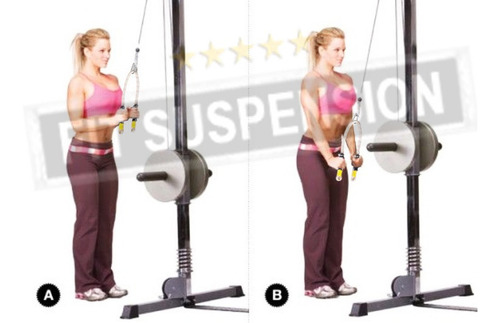 Imagem 2 de 3 de Puxador Triceps Academia Crossfit Corda Forte Profissional