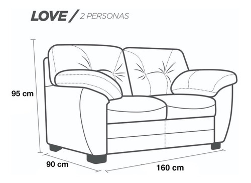 Sala De Piel - Toscana / Sofa Y Love - Descuento Contado Color Terracota