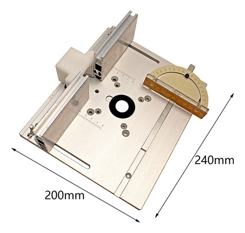 Inserto De Mesa De Enrutador, Placa Abatible De Plata