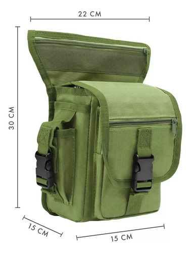 Muslera Tactica Bolso Muslera Outdoor Banano Pierna Airsoft Musleras Tacticas Cintura A Prueba De Agua Cangurera Unisex Tela Oxford Bolsa Tactica Lateral Impermeable Verde Hauki