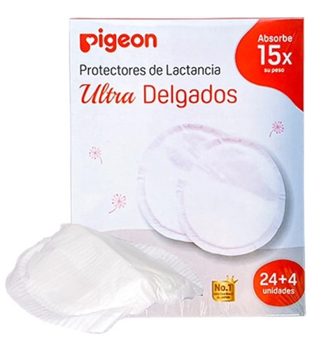 Protector Para Lactancia Ultra Delgados Pigeon 24+4 Und