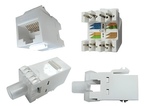 Conector Keystone Rj45 Fêmea Utp, 180o. Branco Cat 6 Mpt