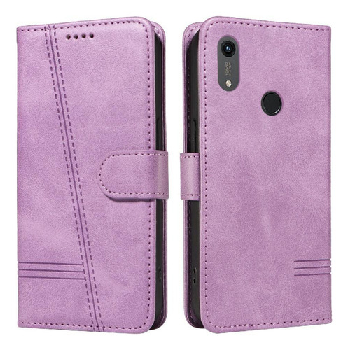 Funda Plegable For Huawei Y6 2019 Cartera De Teléfono Pu