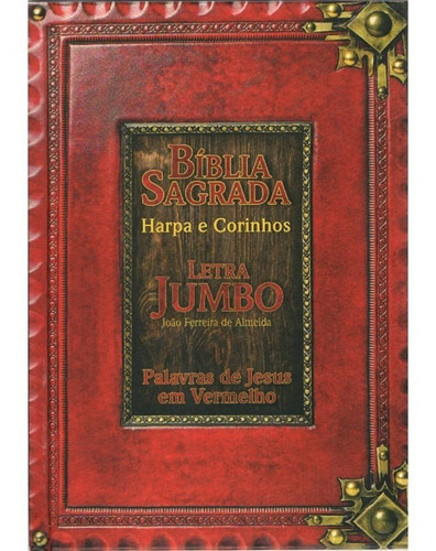 Bíblia Sagrada Letra Jumbo | Arc | Capa Dura Retro Vermelha