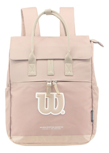 Mochila Notebook Mujer Wilson 16 Portanotebook Viaje Trabajo Beige Liso