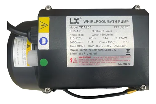 Motobomba Lx 2hp 110/220v Convertible Para Jacuzzi