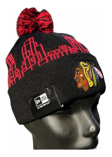 Gorro Beanie Invierno New Era Nhl Chicago Blackhawks Origina