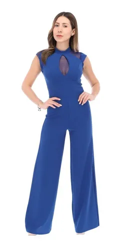 Jumpsuit Palazzo Dama Elegante Casual Para Fiesta Begace