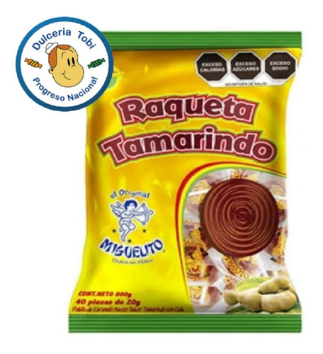 Miguelito Paleta Raqueta De Tamarindo Con Chile 40 Piezas