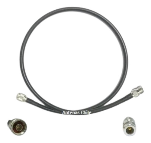 Coaxial Rg8 10 Metros Conector N Macho N Hembra 50 Ohm