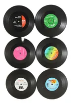 Comprar 6 Posavasos De Disco Moda Estilo Bar-posavasos De Vinilos