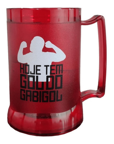 Caneca Gel Flamengo Gabigol Vermelha 400 Ml