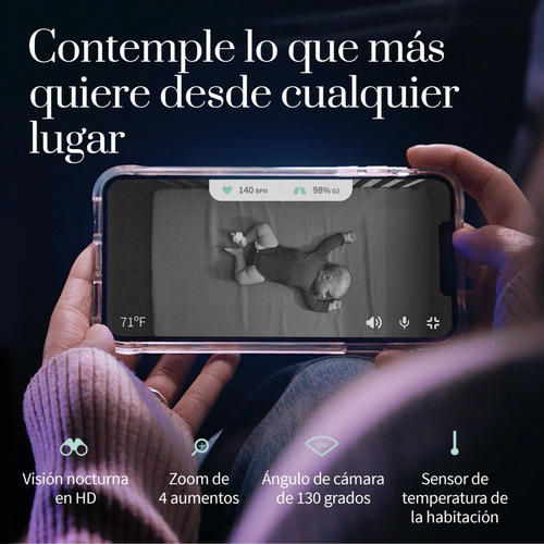 Imagen 4 de 9 de Owlet Monitor Duo: Smart Sock 3 + Cam Hd - Media Bebe