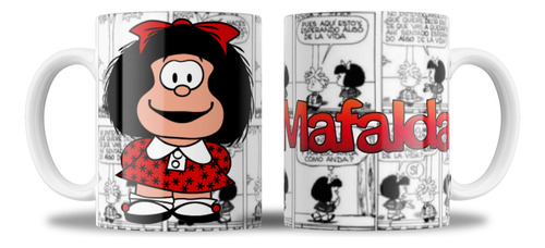 Taza De Cerámica Mafalda, Diseños Varios Argentina Blanco Mafalda
