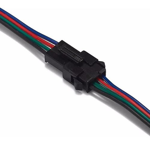 Imagem 5 de 6 de 15 Pares Conector Engate Rápido 4 Pinos 4 Fios Macho E Femea