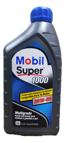 Aceite De Motor 20w 50 Mineral Mobil Súper 