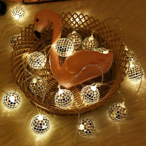 C Corda De Lâmpada Mirror Ball De Quatro Cores - Bateria
