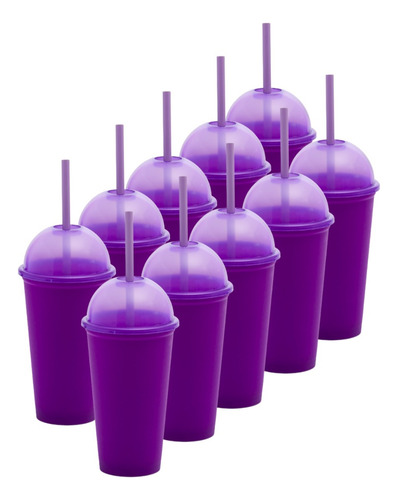 Bolos Para Fiesta Infantil Paquete 10 Vasos Dulceros Color Morado