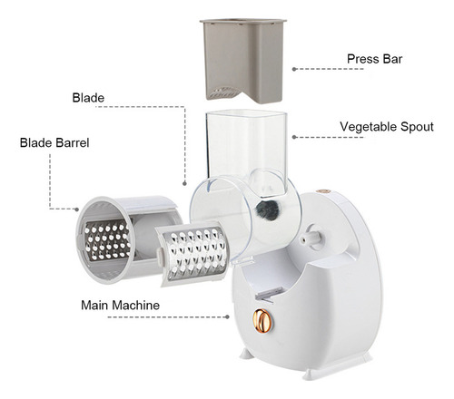 Rallador De Verduras Inalámbrico, Eléctrico Automático, Tipo