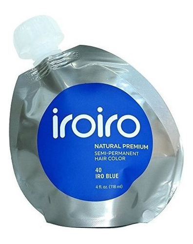 Iroiro Premium Semi-permanente Color Del Cabello 40 Iro Azul