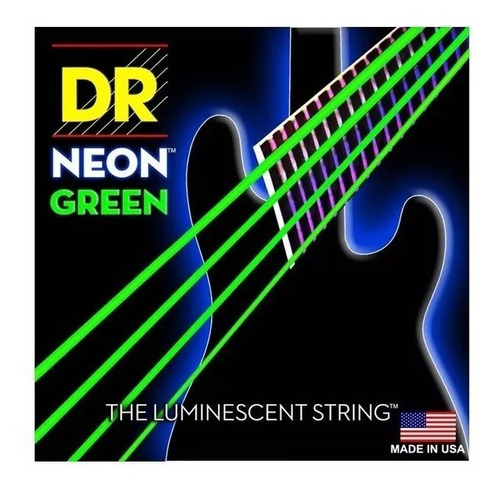 Encordado Dr Bajo Neon Green 040-100 Ngb 40 Fluorescentes 