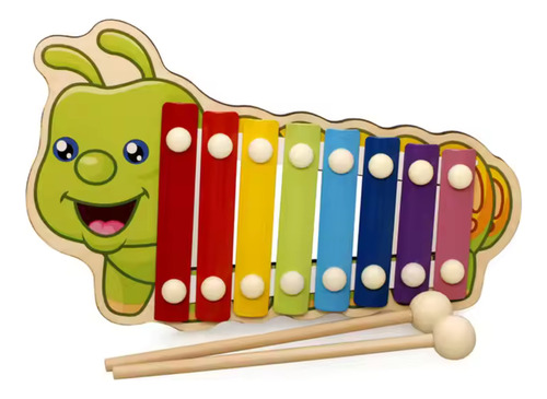 Xilofón 8 Notas Infantil De Madera Didáctico