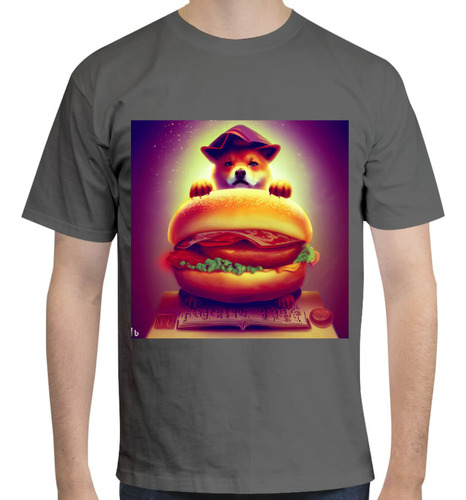 Playera Diseño Shiba Inu King Ff Burger