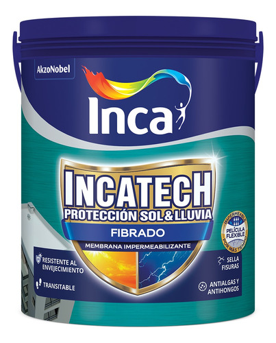 Impermeabilizante Inca  Incatech Fibrado  4kg