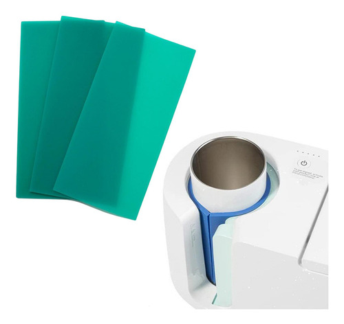 3x Accesorios De Paquete De Prensa Tazas De Silicona Verde