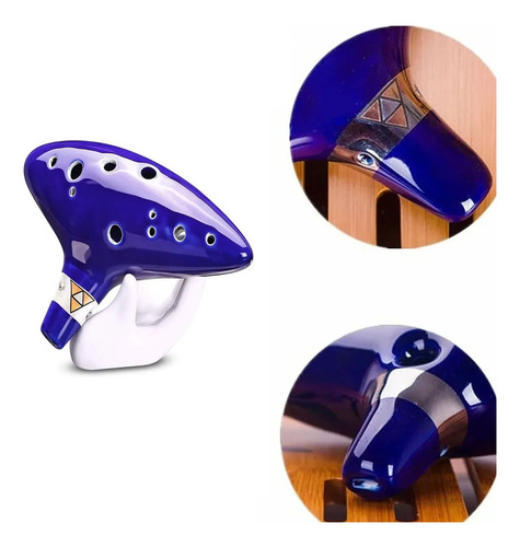 Terno Clássico De Cerâmica Ocarina De 12 Furos Com 6 Peças