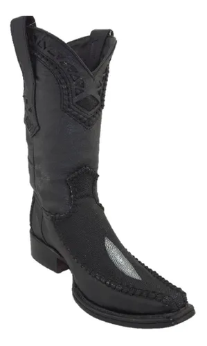 Bota Cuadra Estilo Versage Tejida Negro