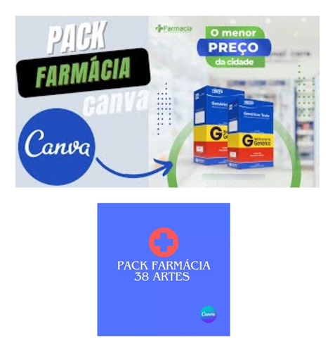Pack 38 Templates Canva P/ Farmácia Editáveis Envio Rapido