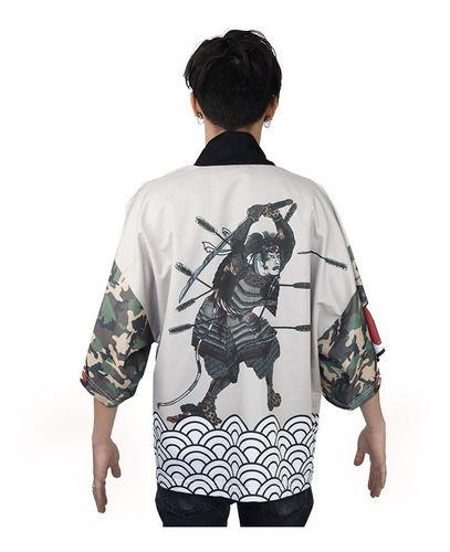 Kimono Happi Yukata Unisex Samurai Bushido Repelencia Agua