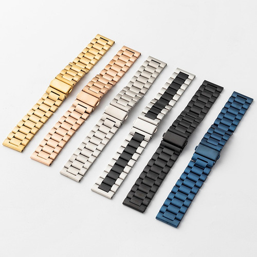 Pulseira De Relógio Universal De 22 Mm, Pulseira De Aço Inox