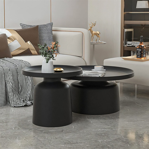 Set De Mesa Auxiliar Y Mesa De Centro Redonda