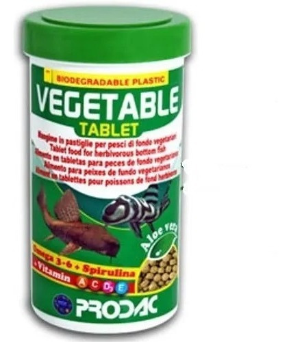 Alimento Peces Fondo Prodac Vegetablet 160gr Espirulina Aloe