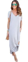 Comprar Vestido Largo Cómodo Elastizado Elegante De Modal Premiun 