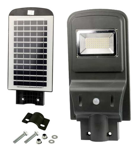 Kit Lampara Solar Suburbana Para Patios 20w 1800lm 6pzs Color Negro